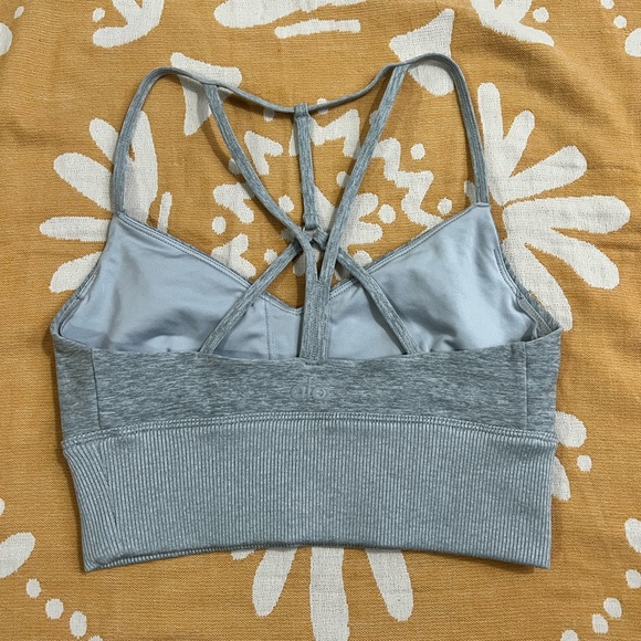 Alo Yoga alosoft Lavish bra XS Dove Grey - Picture 6 of 7